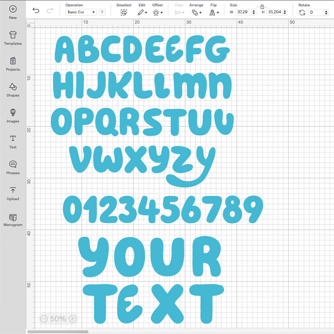 Blue Alphabet SVG, Blue Font PNG, Cricut Numbers SVG