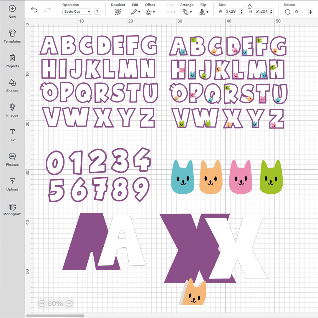 Gabby Dollhouse Alphabet SVG, Gabby Dollhouse Font PNG, Cricut Numbers SVG
