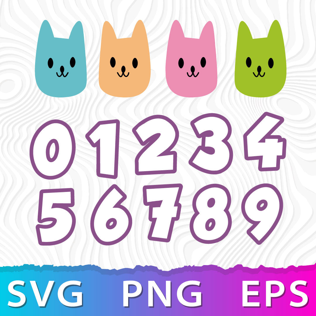 Gabby Dollhouse Alphabet SVG, Gabby Dollhouse Font PNG, Cricut Numbers SVG