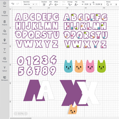 Gabby Dollhouse Alphabet SVG, Gabby Dollhouse Font PNG, Cricut Numbers SVG
